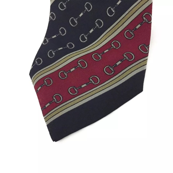 GUCCI "Horsebit": multiple 100% Silk, Tie - Picture 3 of 7